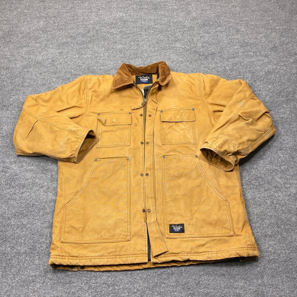 Walls Jacket Mens Large Tall Brown Blizzard Pruf Cotton Duck Canvas Workwear